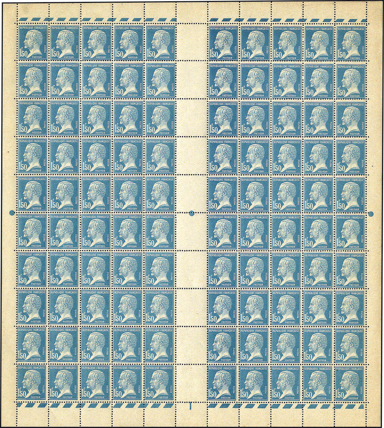 1.50 Fr. Pasteur 1926 als seltene Marseiller Fälschung zum Schaden ...