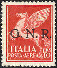 10 L. Flugpost 1930 mit schwarzem Überdruck tadellos **. Mi. 1.700,- ...