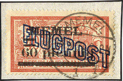 Flugpostaufdrucke 1920 tadellos # bzw. auf Luxusbriefstücken, ...