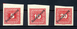 Ziffern 1919 mit schrägem Aufdruck "Deutschösterreich", breitrandig ...
