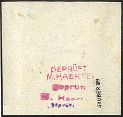 10 Pfg. Germania 1920 mit blauem Handstempel-Aufdruck "C.I.H.S." auf ...