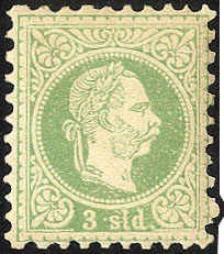Freimarken Joseph 1867, grober Druck sauber ungebraucht, Nr. 1 **(2), ...