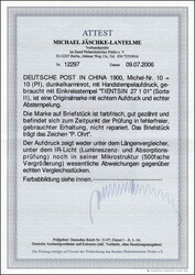 10 Pfg. Germania mit Handstempel-Überdruck auf herrlichem ...