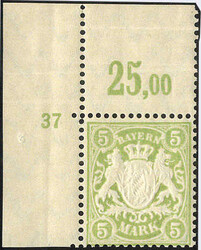 15: Germania - Stati de Baviera - Plate number set