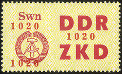 Laufkontrellzettel 1964 mit rotem Aufdruck tadellos **, dabei Nr. ...