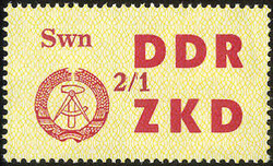 Laufkontrellzettel 1964, alle 84 Werte mit zusätzlichem Aufdruck ...