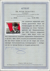 Thälmann-Block 1956 in seltener 1. Auflage "verschwommene ...
