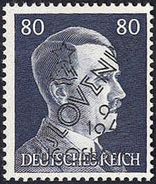 Freimarken Ausgabe Maribor 1945, alle 19 Überdruckwerte 1945, 6 Pfg. ...