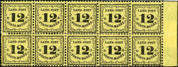 11: Old German States Baden Rural Mail - Postage due stamps