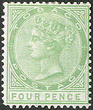 6 P. Victoria 1880 mit Wz. 1 sauber ungebraucht. Mi. 200,- € ...