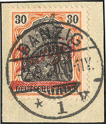 30 Pfg. kleiner Innendienst 1920 auf herrlichen, ideal zentrichen u. ...