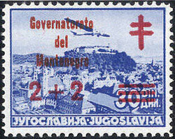 Slowenischer Kriegerverband 1942 mit erneutem Aufdruck in roter Farbe ...