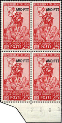 1954, seltene unverausgabte Marke 25 L "Hommage an Carlo Lorenzini" ...
