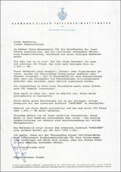 500 Pfd. Gebührenmarke mit "Specimen" - Überdruck tadellos **, ...