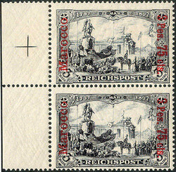 3 Mk. violettschwarz im senkrechten Typenpaar tadellos **. Mi. 780,- ...