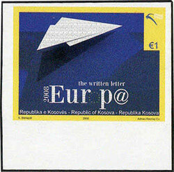 Der Brief 2009, breitrandig ungezähnt, einheitlich vom Unterrand, ...