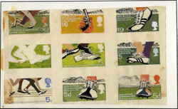 9.Commonwealth-Spiele 1970, 9 verschiedene, handgezeichnete ...