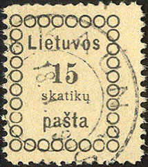 Vilnaer Ausgabe II 1918 tadellos # in Type II bzw. 15 - 20 Sk. in ...
