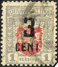 3 C. a. 1 A. Aufdruck 1922 auf seltenem Faserpapier, tadellos #, ...