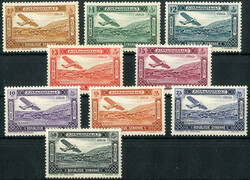 10 Jahre Republik 1934, Flugpost-Marken tadellos **