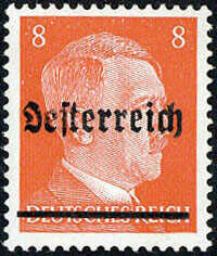 Scheibbs, 6, 8, 12 Pfg. Hitler mit Überdruck in Type I, tadellos **, ...