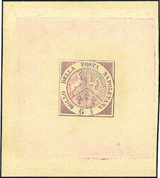 1/2 Gr. 1858 als seltener, ungezähnter Probeabzug in Blockform, ...