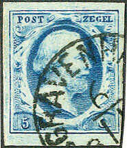 5 C. Freimarken 1852, allseits breitrandig geschnitten, tadellos #, ...