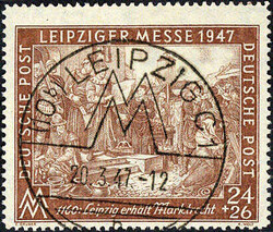 Leipziger Messe 1947 in seltener Zähnung IA, ideal zentrisch # bzw. ...