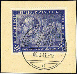 Leipziger Messe 1947 in seltener Zähnung IA, ideal zentrisch # bzw. ...