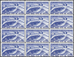 300 L. Flugpost UPU 1949, 78 Werte in Einheiten tadellos **. Mi. 3 ...