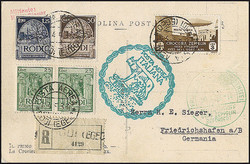 982548: Zeppelin, Zeppelinpost LZ 127, Italienfahrten