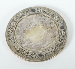 Untersetzer Moskau, 1878, Silber 84, ca. 210 g, runder schlichter ...