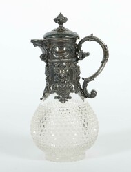 Historismus-Karaffe Wilkens & Söhne, Bremen, um 1900, Silber ...