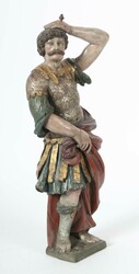 Bildschnitzer des 18. Jh. Hl. Pantaleon, Holz geschnitzt, farbig ...