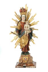 Bildschnitzer des 18./19. Jh. ''Strahlenkranzmadonna'', Holz ...