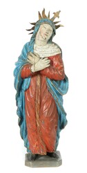 Bildschnitzer des 18./19. Jh. ''Trauernde Maria'', Holz geschnitzt, ...