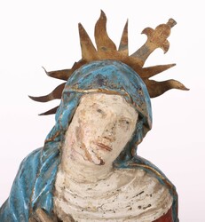 Bildschnitzer des 18./19. Jh. ''Trauernde Maria'', Holz geschnitzt, ...