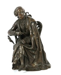 Bildhauer des 19. Jh. ''Wissenschaftler'', Bronze, patiniert, ...