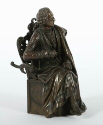 Bildhauer des 19. Jh. ''Wissenschaftler'', Bronze, patiniert, ...