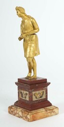 Römischer Jüngling 19. Jh., Bronze, feuervergoldet, auf ...