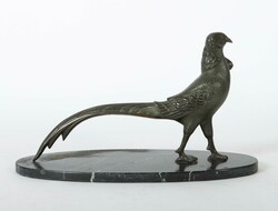 Bildhauer des 19./20. Jh. ''Fasan'', Bronze patiniert, vollplastische ...