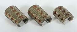 3 Armreife Turkmenistan, 19. Jh./Anfang 20. Jh., Silber part. ...