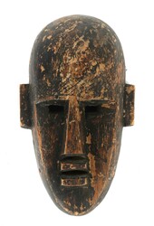 Maske der Bambara Burkina Faso/Mali, Holz geschnitzt, menschliches ...