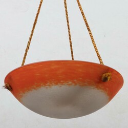 Art Deco-Hängeleuchte in Orange und Weiss Frankreich, 1930/30er ...