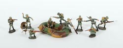 Konvolut Militärspielzeug Elastolin, 10 Soldaten: 1 Paddler, 1 ...