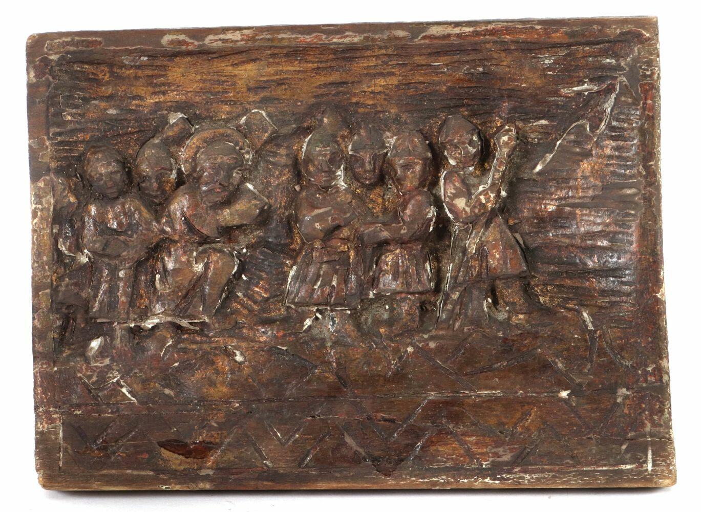 Bildschnitzer des 18. Jh. (?) wohl Spanien, ''Simon aus Cirene hilft ...