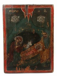 Ikone ''Geburt Christi Südosteuropa, wohl Rumänien, 19. Jh., ...