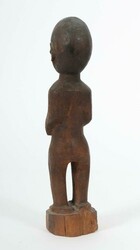 Weibliche Bateba-Figur der Lobi Burkina Faso u. a., hartes Holz, ...