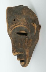 Maske der Abron oder Brong Elfenbeinküste, Holzmaske mit ...