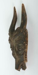 Zamble-Maske der Guro Elfenbeinküste, Holzmaske in Form eines ...